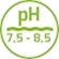 pH: 7,5-8,5
